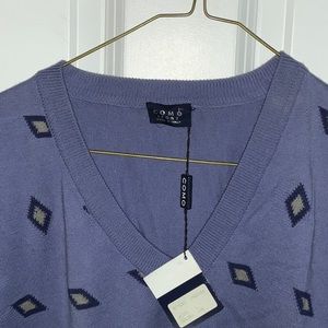NWT! Men’s Como Sport Made In Italy Sea Island Cotton Sweater Vest. Size Large